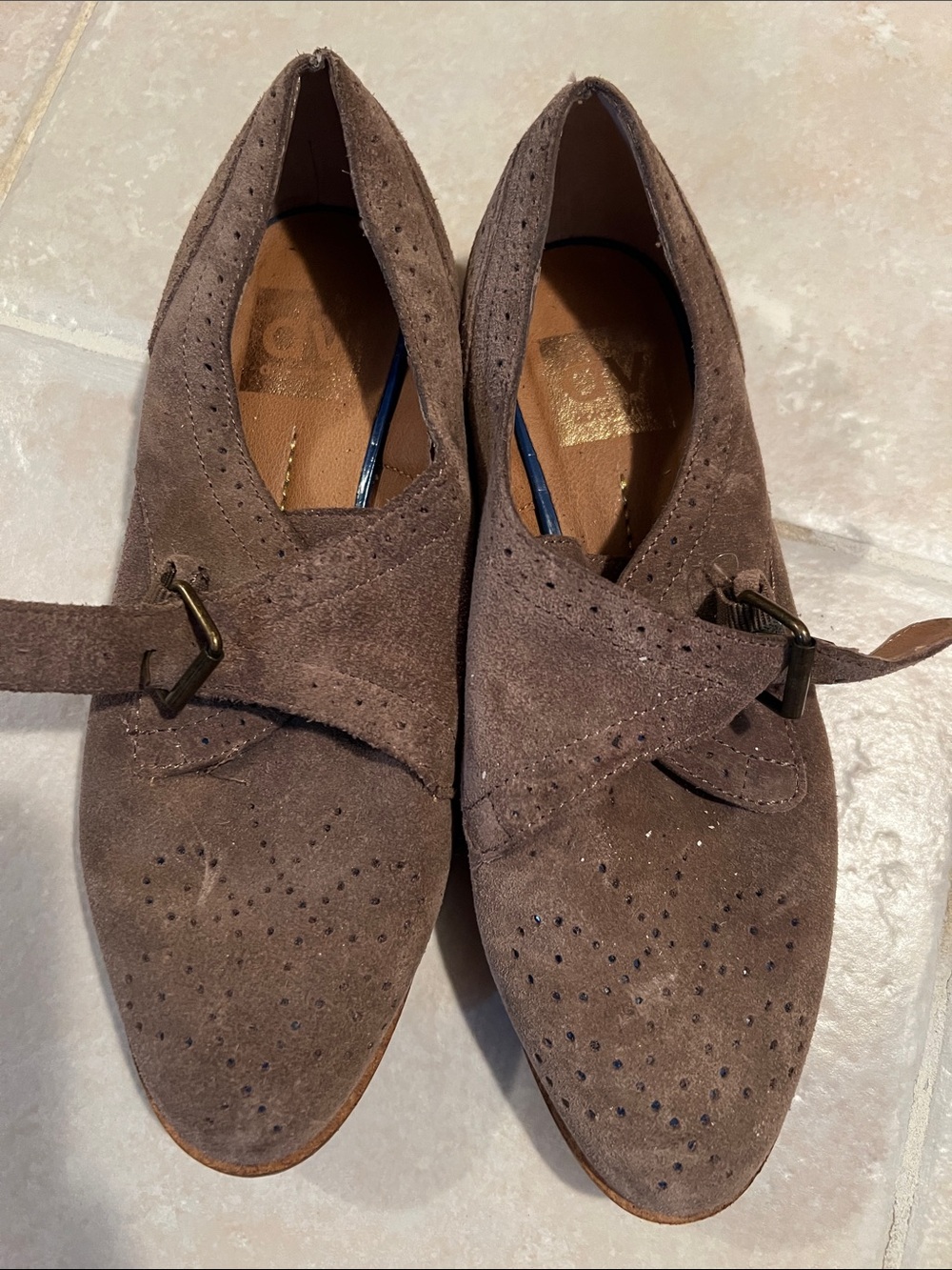 Dolce vita Brown Suede Lace-Up Dress Shoes